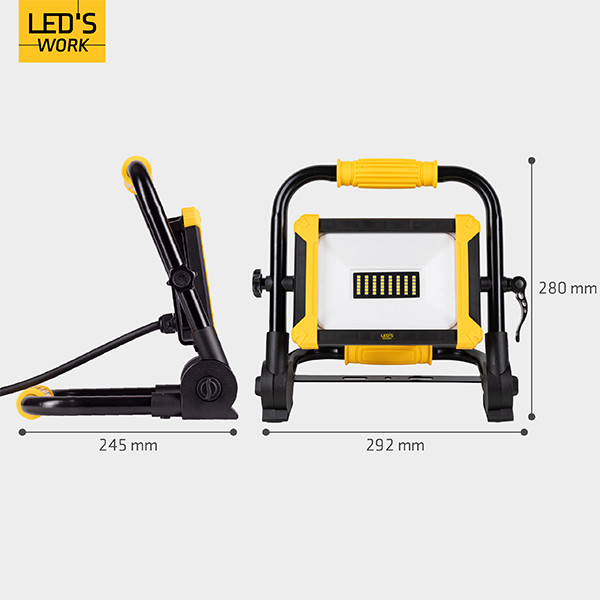 123led LED bouwlamp draagbaar | 4000K | 3900 lumen | IP65 | 30W  LDR06816 - 7