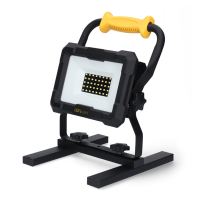 123led LED bouwlamp op accu | 5000K | 2000 lumen | IP20 | Zwart | 20W  LDR06716