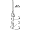 123led LED inspectielamp oplaadbaar | 5000K | 600 lumen | IP54 | 5W  LDR06741 - 6