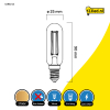 123led LED lamp E14 | Buis T25 | Filament | Helder | 2700K | 4.5W (40W)  LDR02126 - 2