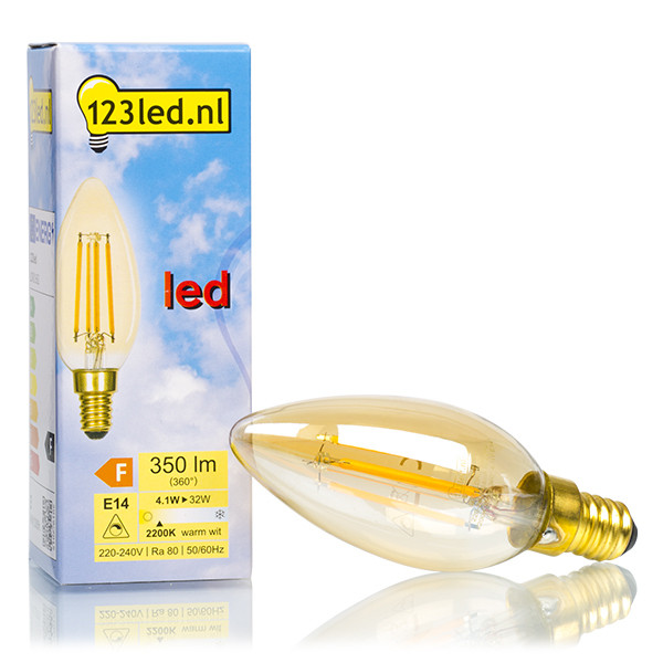123led LED lamp E14 | Kaars B35 | Filament | | 2200K | Dimbaar 4.1W (32W) 123led 123led.nl