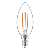 123led LED lamp E14 | Kaars B35 | Filament | Helder | 2700K | 4.5W (40W)  LDR06543