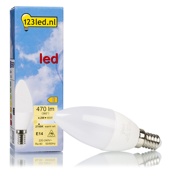 123led LED lamp E14 | Kaars B35 | Mat | 2700K | 4.2W (40W)  LDR01630 - 1