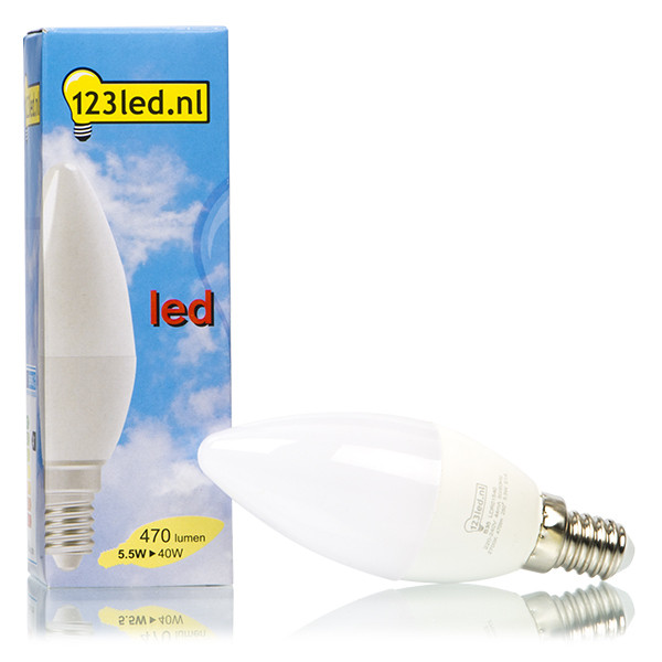 123led LED lamp E14 | Kaars B35 | Mat | 2700K | 5.5W (40W)  LDR01540 - 1