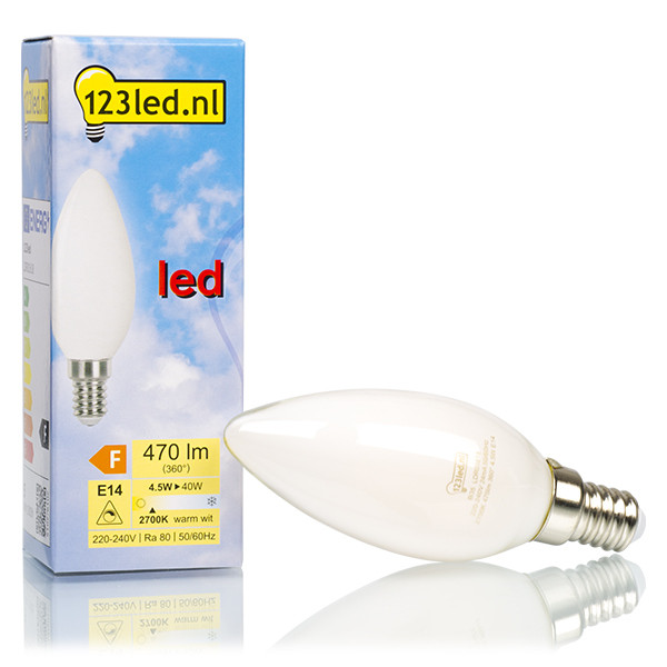 123led LED lamp E14 | Kaars B35 | Mat | 2700K | Dimbaar | 4.5W (40W)  LDR01618 - 1