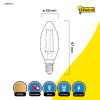 123led LED lamp E14 | Kaars C35 | Filament | 2700K | 2.5W (25W)  LDR01872 - 2