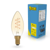 123led LED lamp E14 | Kaars C35 | Filament | Goud | 1800K | Dimbaar | 2.5W (15W)