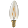 123led LED lamp E14 | Kaars C35 | Filament | Goud | 2200K | Dimbaar | 2W (11W)  LDR09278 - 1