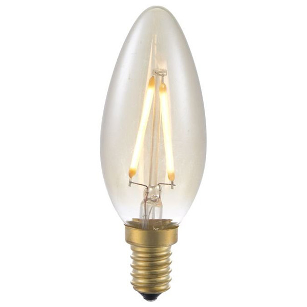 123led LED lamp E14 | Kaars C35 | Filament | Goud | 2200K | Dimbaar | 2W (11W)  LDR09278 - 2