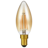 123led LED lamp E14 | Kaars C35 | Filament | Goud | 2200K | Dimbaar | 4W (25W)  LDR09280 - 1
