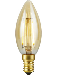 123led LED lamp E14 | Kaars C35 | Goud | 2200K | Dimbaar | 2.9W (25W) LDR09544