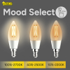 123led LED lamp E14 | Kaars C35 | Helder | 2200-2500-2700K | 3-staps dimbaar | 5W (40W) LDR02587 - 2