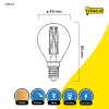 123led LED lamp E14 | Kogel G45 | Dim to Warm | Filament | 2200-2700K | Dimbaar | 4.5W (40W)  LDR02076 - 2