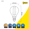 123led LED lamp E14 | Kogel G45 | Filament | 2700K | Dimbaar | 2.5W (25W)  LDR01892 - 2