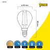 123led LED lamp E14 | Kogel G45 | Filament | 2700K | Dimbaar | 2.5W (25W) LDR01892 - 2