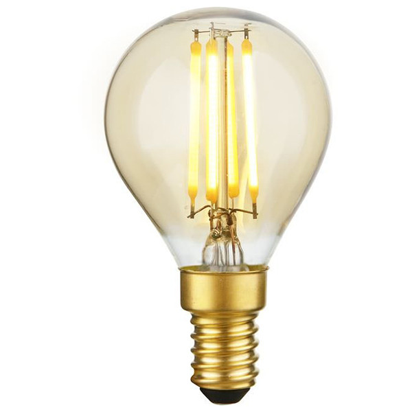 123led LED lamp E14 | Kogel G45 | Filament | Goud | 2200K | Dimbaar | 3W (23W)  LDR09304 - 2