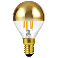 123led LED lamp E14 | Kogel G45 | Kopspiegel | Goud | 2500K | Dimbaar | 4W (25W)  LDR09336