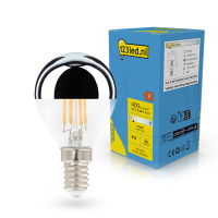 123led LED lamp E14 | Kogel G45 | Kopspiegel | Zilver | 2700K | Dimbaar | 4.5W (40W)  LDR02242