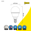 123led LED lamp E14 | Kogel G45 | Mat | 4000K | 2.5W (25W)  LDR01898 - 2
