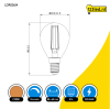 123led LED lamp E14 | Kogel P45 | Filament | Goud | 2100K | Dimbaar | 3.5W (25W) LDR02654 - 2