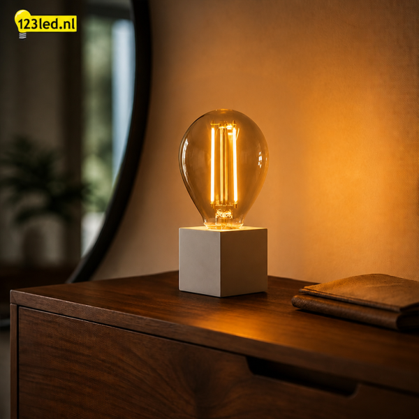 123led LED lamp E14 | Kogel P45 | Filament | Goud | 2100K | Dimbaar | 3.5W (25W) LDR02654 - 3