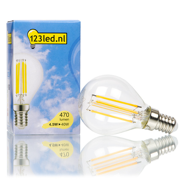 123led LED lamp E14 | Kogel P45 | Filament | Helder | 2700K | Dimbaar | 4.5W (40W)  LDR01520 - 1