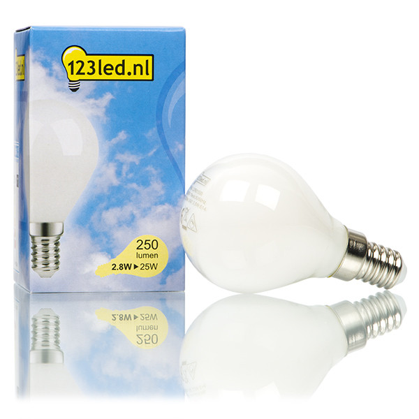 123led LED lamp E14 | Kogel P45 | Mat | 2700K | Dimbaar | 2.8W (25W)  LDR01530 - 1