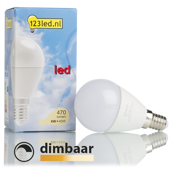 123led LED lamp E14 | Kogel P45 | Sfeerdim | Mat | 2200-2700K | Dimbaar | 6W (40W)  LDR01229 - 1