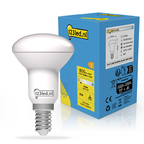 123led LED lamp E14 | Reflector R50 | Mat | 2700K | 6.5W (60W) LDR02539 - 1