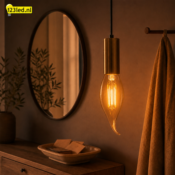 123led LED lamp E14 | Sierkaars B35 | Filament | Goud | 2100K | Dimbaar | 3.5W (25W) LDR02660 - 4