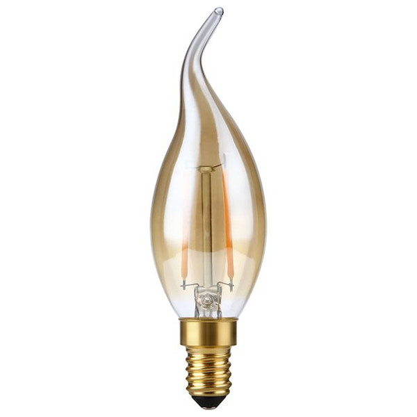 123led LED lamp E14 | Sierkaars C35 | Filament | Goud | 2200K | Dimbaar | 2W (15W)  LDR09292 - 1
