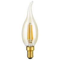 123led LED lamp E14 | Sierkaars C35 | Filament | Goud | 2200K | Dimbaar | 4W (28W)  LDR09308