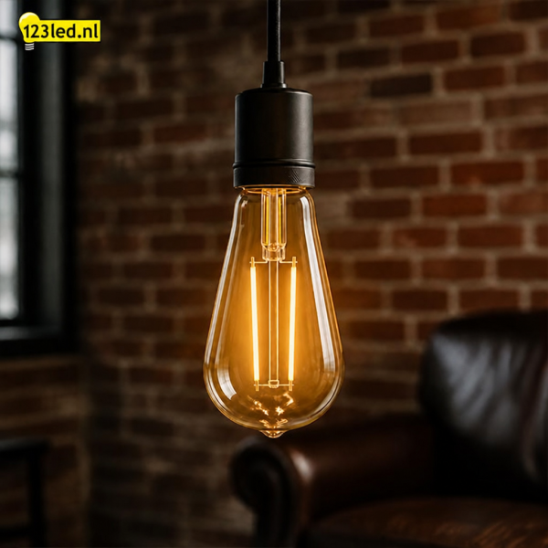 123led LED lamp E27 | Edison ST64 | Filament | Goud | 2100K | Dimbaar | 3.5W (25W) LDR02672 - 4