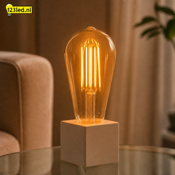 123led LED lamp E27 | Edison ST64 | Filament | Goud | 2100K | Dimbaar | 4.5W (40W) LDR02674 - 3