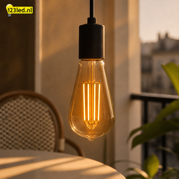 123led LED lamp E27 | Edison ST64 | Filament | Goud | 2100K | Dimbaar | 4.5W (40W) LDR02674 - 4