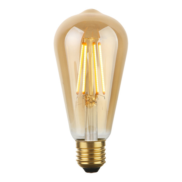 123led LED lamp E27 | Edison ST64 | Filament | Goud | 2200K | Dimbaar | 8W (50W) LDR09504 - 1