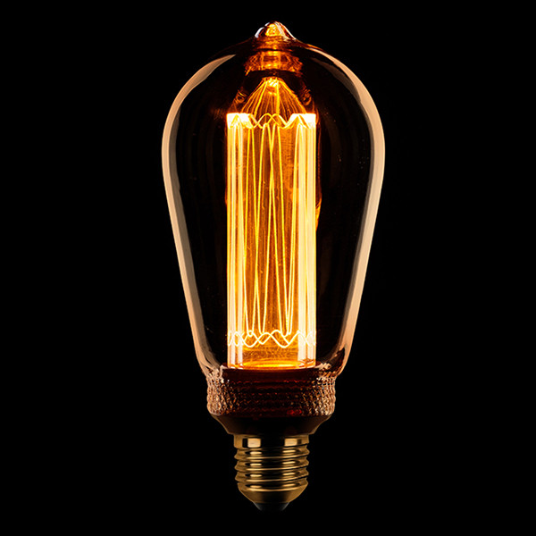 123led LED lamp E27 | Edison ST64 | Kooldraadlamp | Goud | 1800K | Dimbaar | 5W  LDR01597 - 1