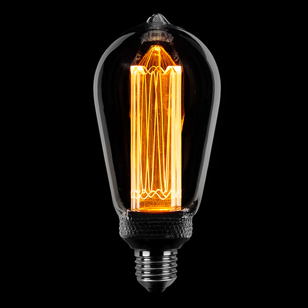 123led LED lamp E27 | Edison ST64 | Kooldraadlamp | Smoke | 1800K | Dimbaar | 5W  LDR01578 - 1
