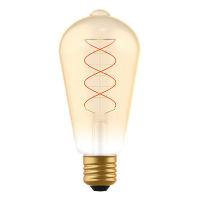 123led LED lamp E27 | Edison ST64 | Spiraal Filament | Goud | 2000K | Dimbaar | 4.5W  LDR06495