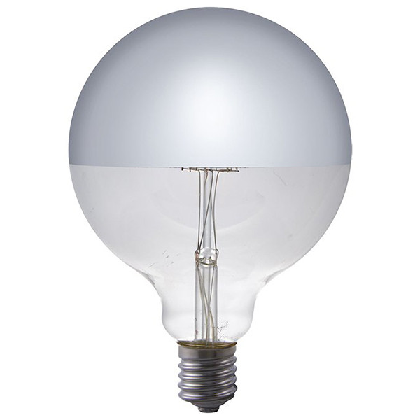 123led LED lamp E27 | Globe G125 | Kopspiegel | Zilver | 2500K | Dimbaar | 6.5W (40W)  LDR09256 - 1