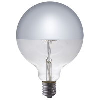 123led LED lamp E27 | Globe G125 | Kopspiegel | Zilver | 2500K | Dimbaar | 6.5W (40W)  LDR09256