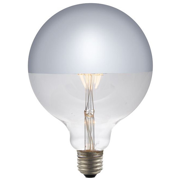 123led LED lamp E27 | Globe G125 | Kopspiegel | Zilver | 2500K | Dimbaar | 6.5W (40W)  LDR09256 - 2