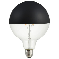 123led LED lamp E27 | Globe G125 | Kopspiegel | Zwart | 2500K | Dimbaar | 6.5W (40W)  LDR09264