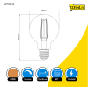 123led LED lamp E27 | Globe G80 | Filament | Goud | 2100K | Dimbaar | 3.5W (25W) LDR02668 - 2