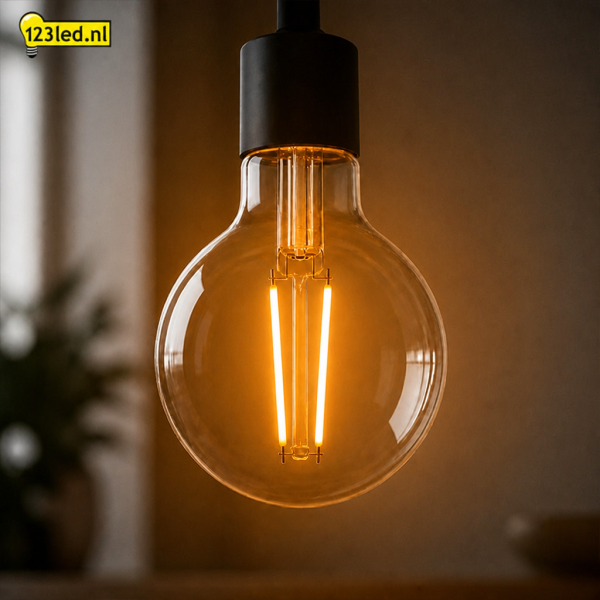 123led LED lamp E27 | Globe G80 | Filament | Goud | 2100K | Dimbaar | 3.5W (25W) LDR02668 - 4