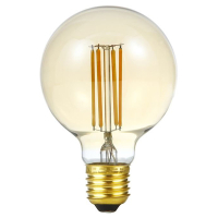 123led LED lamp E27 | Globe G80 | Filament | Goud | 2200K | Dimbaar | 8W (43W)  LDR09147