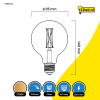123led LED lamp E27 | Globe G95 | Filament | 2200-2700K | Dim to warm | 7W (60W) LDR02102 - 2