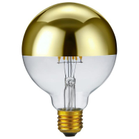 123led LED lamp E27 | Globe G95 | Kopspiegel | Goud | 2500K | Dimbaar | 6.5W (40W)  LDR09254