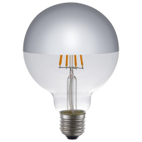 123led LED lamp E27 | Globe G95 | Kopspiegel | Zilver | 2500K | Dimbaar | 4W (32W)  LDR09266