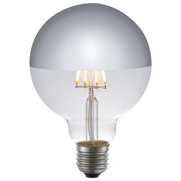 123led LED lamp E27 | Globe G95 | Kopspiegel | Zilver | 2500K | Dimbaar | 4W (32W)  LDR09266 - 2